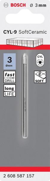 Bosch Power Tools 2608587157 Fliesenbohrer CYL-9 Ceramic, 3 x 70 mm