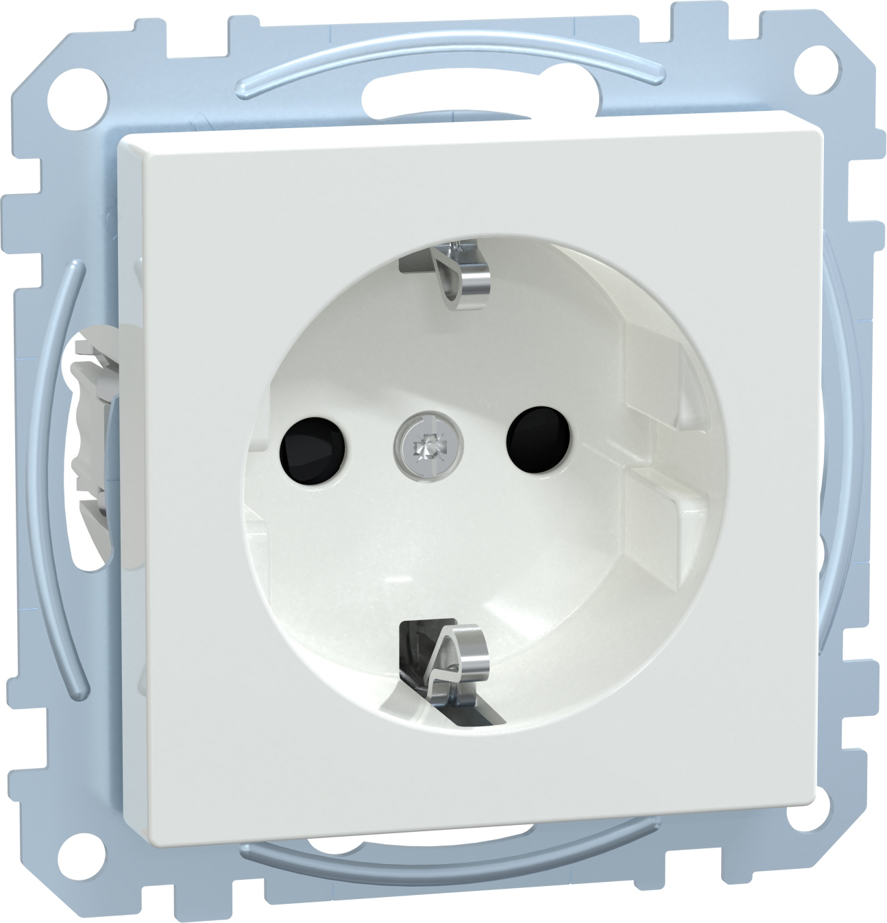 Merten MEG2300-0325 SCHUKO-Steckdose aws/gl mit Steckklemme