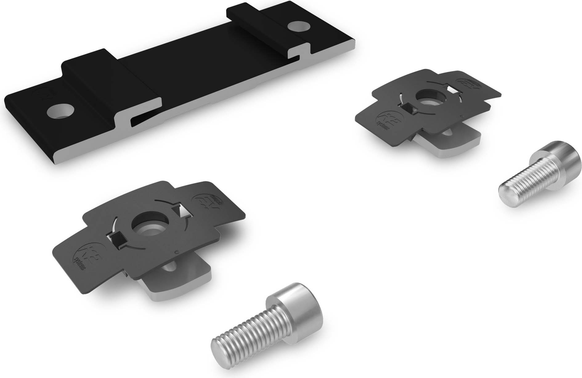 K2 Systems 2004375 Montagehalterung-Set InsertRail 2.0 schw.