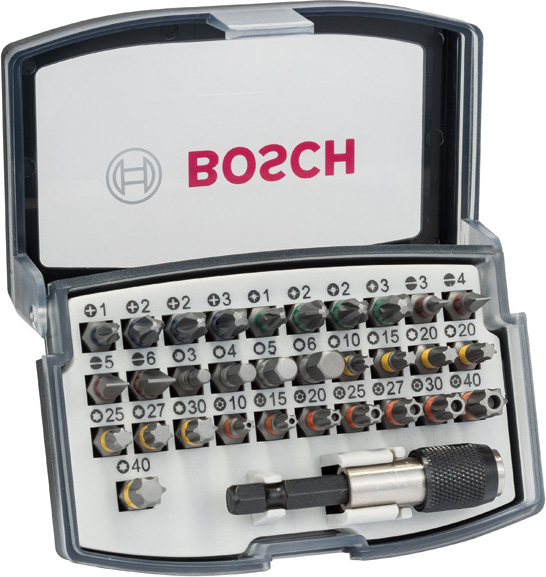 Bosch Power Tools 2607017319 32-tlg. Schrauberbit-Set, PH, PZ, H, T