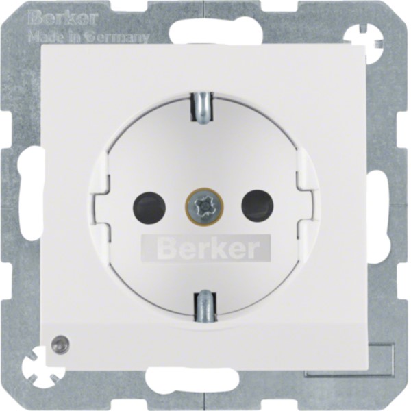 Berker 41091909 SCHUKO-Steckdose pws/matt LED-Orientierungsl.