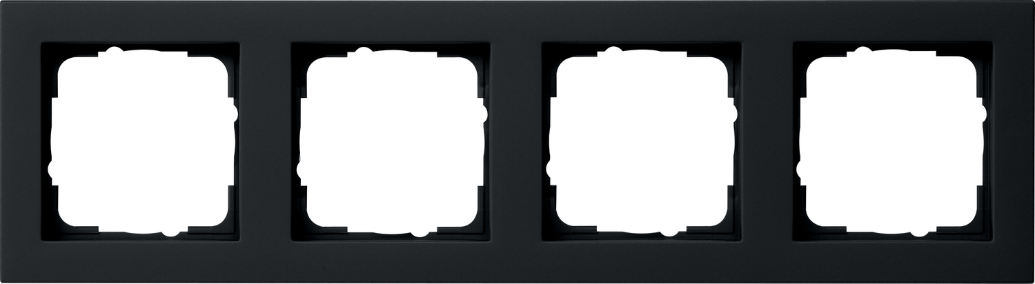 Gira 021409 Abdeckrahmen 4f. sw