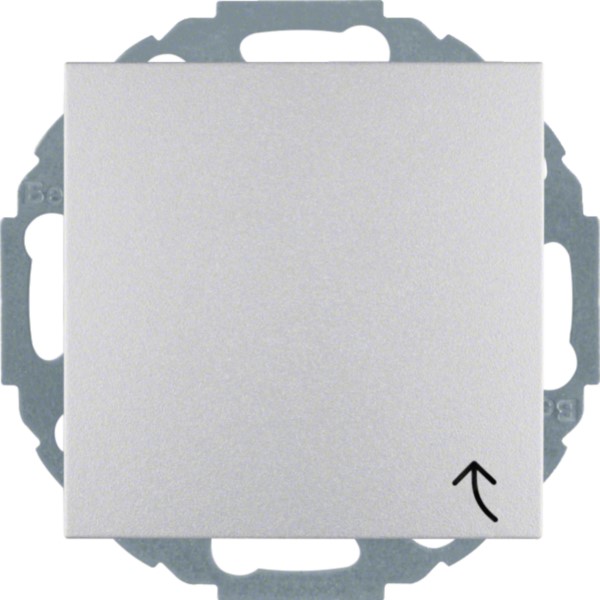 Berker 47441404 Schuko-Steckd.alu/matt mit Klappdeckel