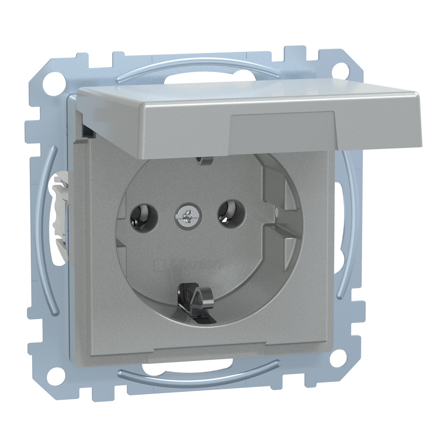 Merten MEG2311-0460 SCHUKO-Steckdose alu Klappdeckel