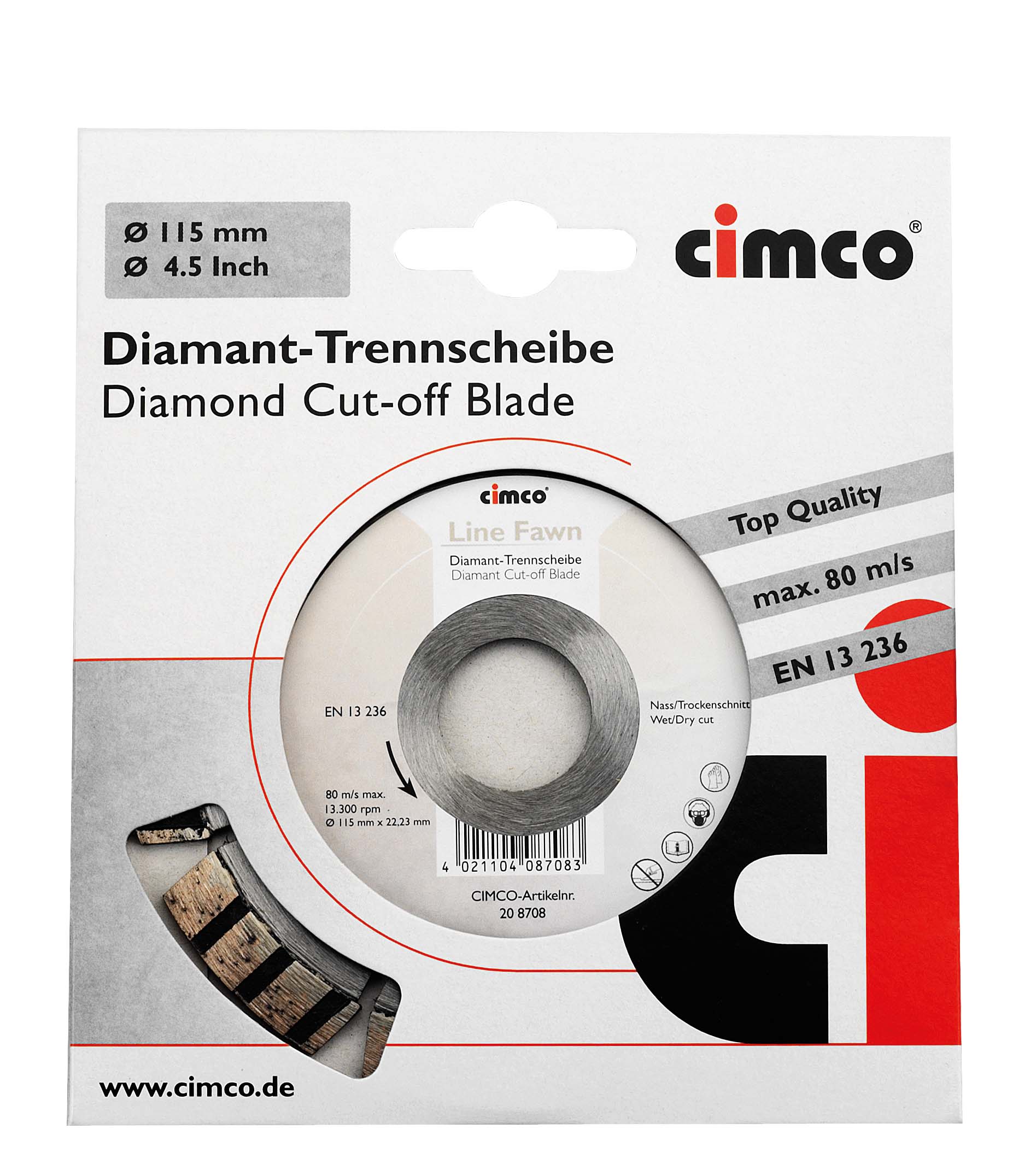 Cimco Werkzeuge 208712 Diamanttrennscheibe D=150mm