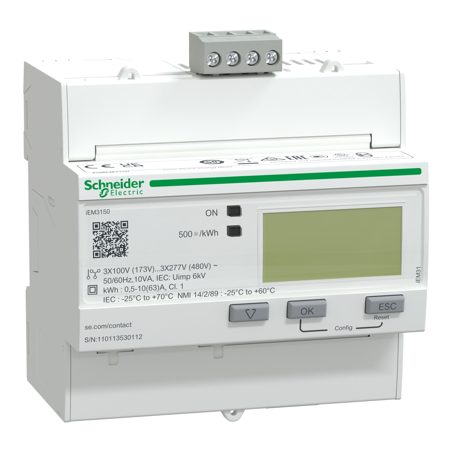 Schneider Electric A9MEM3150 Energiezähler IEM3150 3P+N 63A Modbus