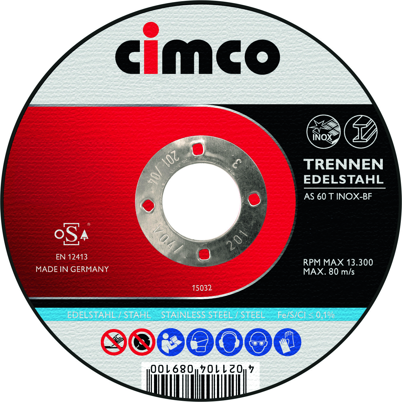 Cimco Werkzeuge 206840 (VE10) Trennscheiben EDELSTAHL 10x 115x1,0mm