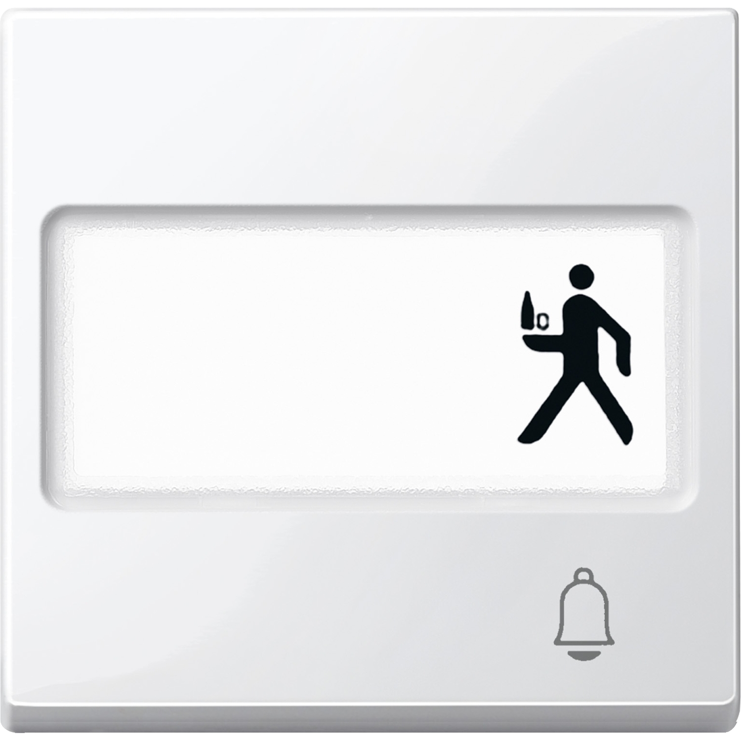Merten MEG3365-0319 Wippe Klingel pws/gl mit Schriftfeld