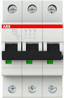ABB Stotz S&J S203-B10 Sicherungsautomat B,6kA,10A,3P