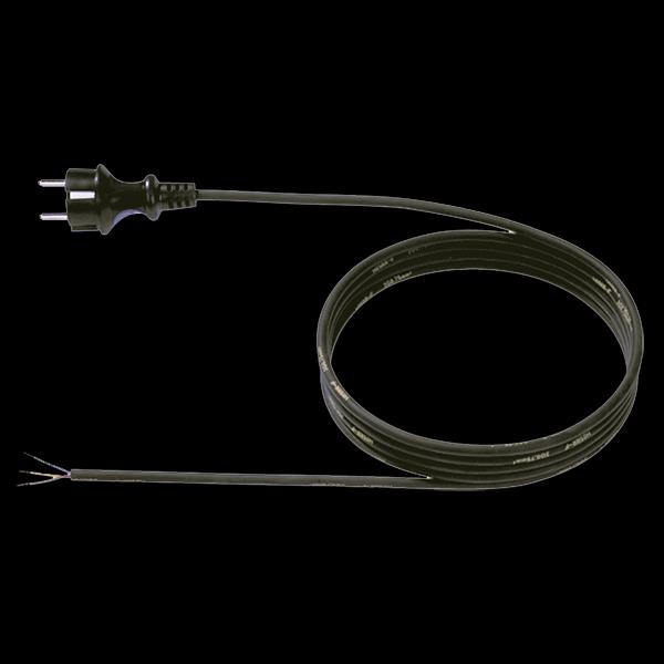 Bachmann 322.186 Schutzkontakt-Zuleitung Gummi 5,00m sw