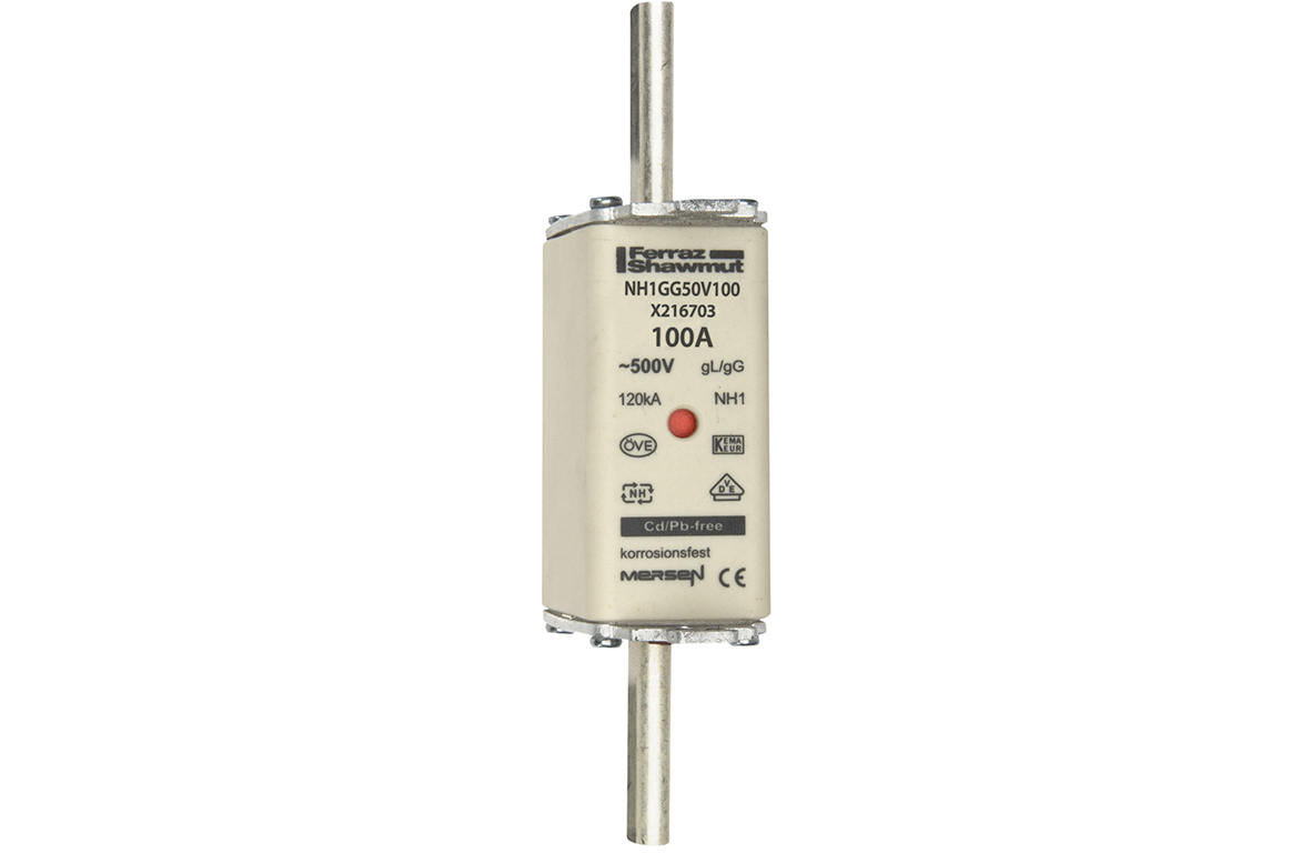 Mersen NH1GG50V100 NH-Sicherungseinsatz SF Gr.1 gG 100A/500V KM