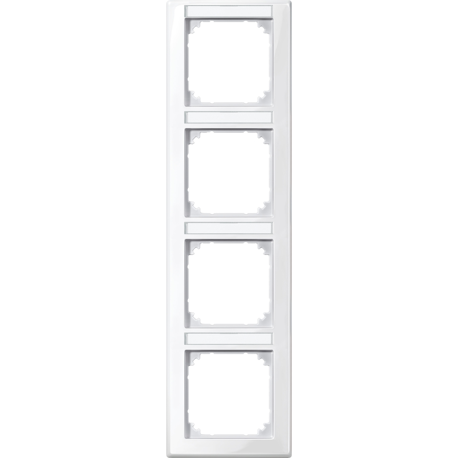 Merten 470419 Rahmen 4f.pws/gl m.Beschrift.-träger