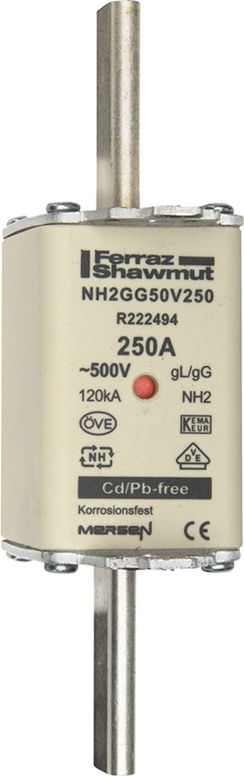 Mersen NH2GG50V250 NH-Sicherungseinsatz SF Gr.2 gG 250A/500V KM