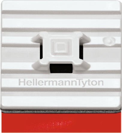 HellermannTyton FMB4APT-A-PA66HS-WH Flexibler Klebesockel weiß 28,0x28,0