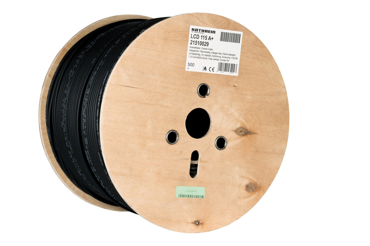 Kathrein LCD115A+/500m Cca Koaxialkabel 130 dB, A+