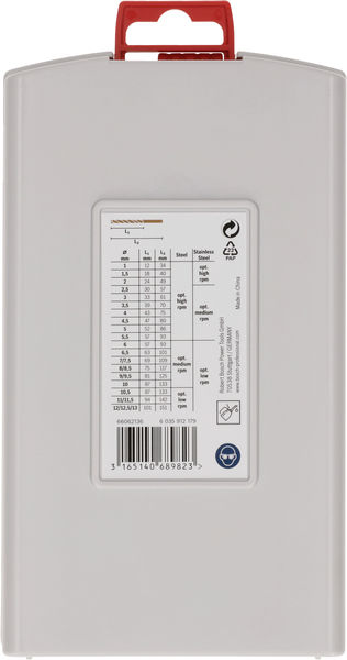 Bosch Power Tools 2608587018 PRO Stainless Steel HSS-Co Spiralbohrer-Set