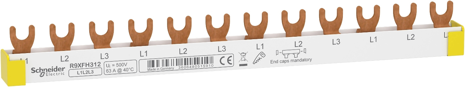 Schneider Electric R9XFH312 Phasenschiene GABEL 3P 12Mod. 63A