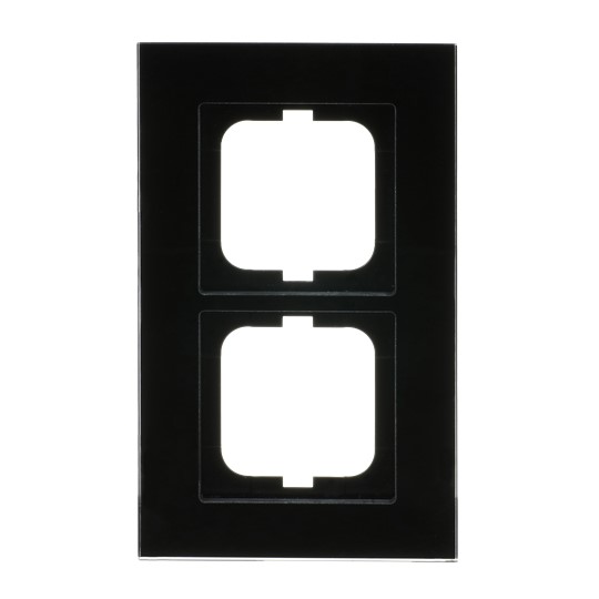 Busch-Jaeger 1722-825 Rahmen 2-fach schwarz, Glas