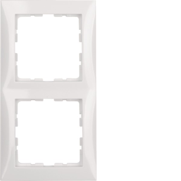 Berker 10128989 Rahmen 2f. pws/gl senkr. u.waagerecht