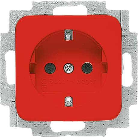 Busch-Jaeger 20 EUC-217-101 SCHUKO Steckdosen-Einsatz rot