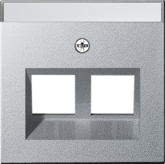 Gira 264026 Abdeckung Modular Jack 30Grd 2fach alu