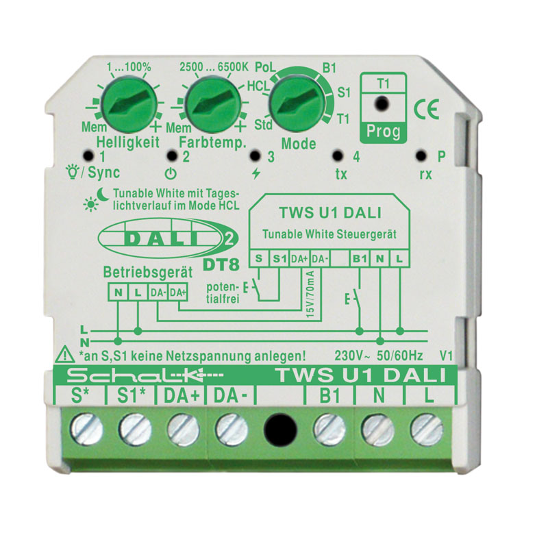 Schalk TWS U1 DALI(230V AC) Tunable White Steuergerät integr. Netzteil
