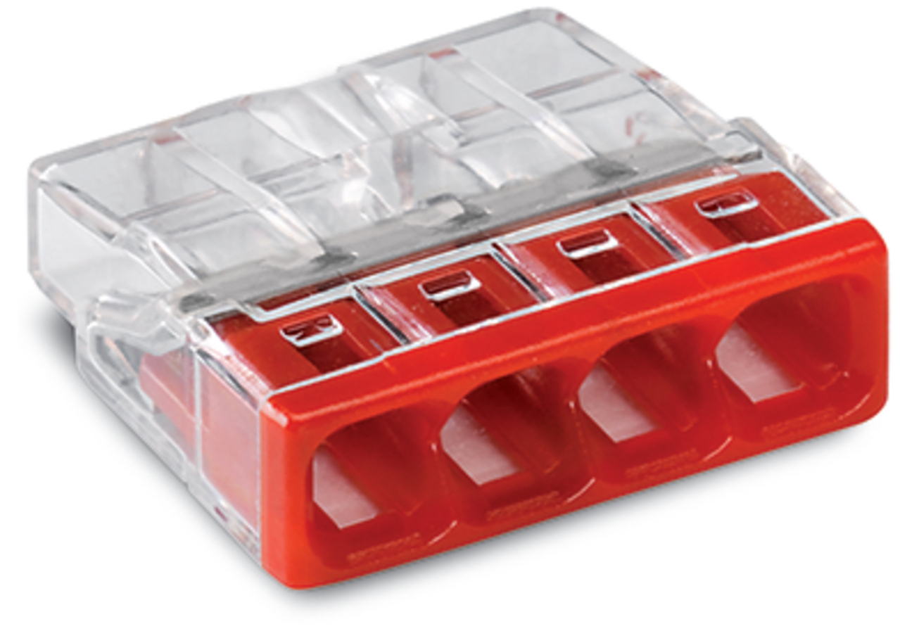 WAGO GmbH & Co. KG 2273-204 Verbindungsdosenklemme 4x 0.5-2.5 rot