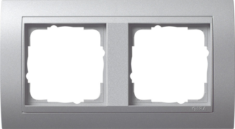 Gira 021236 Abdeckrahmen 2f.alu m.alu.ZL, Event