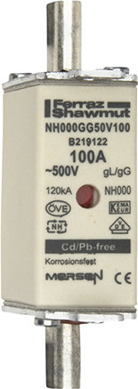 Mersen NH000GG50V100 NH-Sicherungseinsatz SF Gr.000 gG100A/500VKM