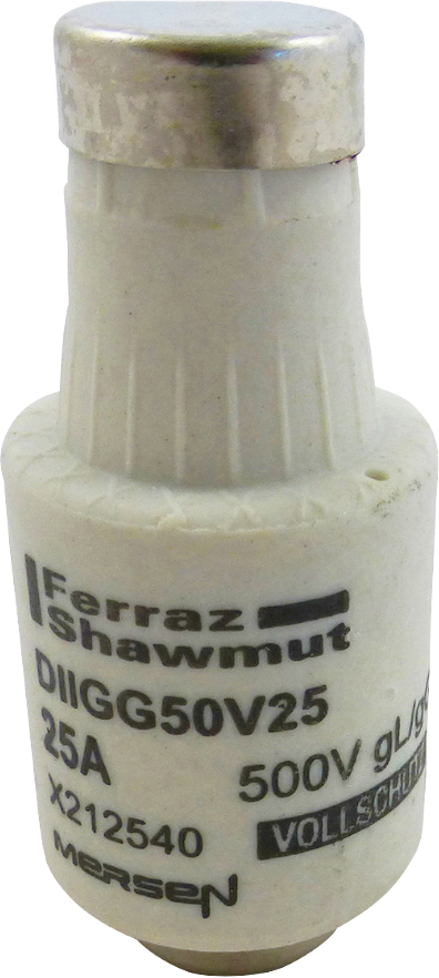 Mersen DIIGG50V25 D-Sicherungseinsatz gG DII, 25A/AC500