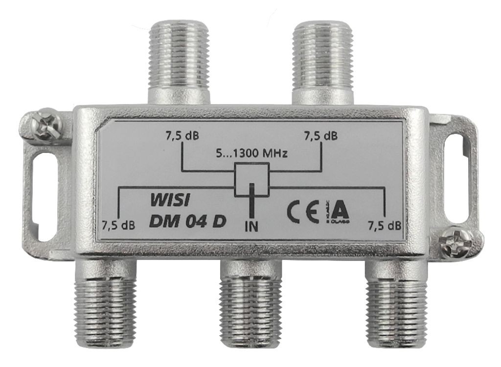 Wisi DM 04 D Verteiler 4f. 5-1300MHz 7,5dB Cl.A