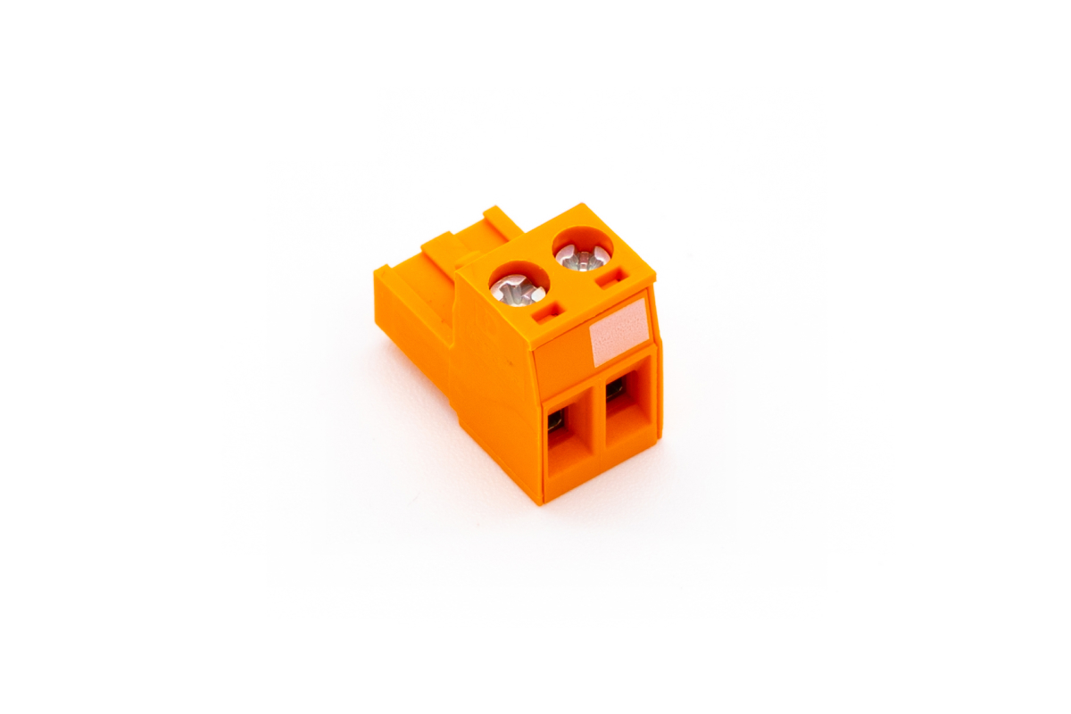 Loxone Schraub-Steckklemme Orange 2fach markiert