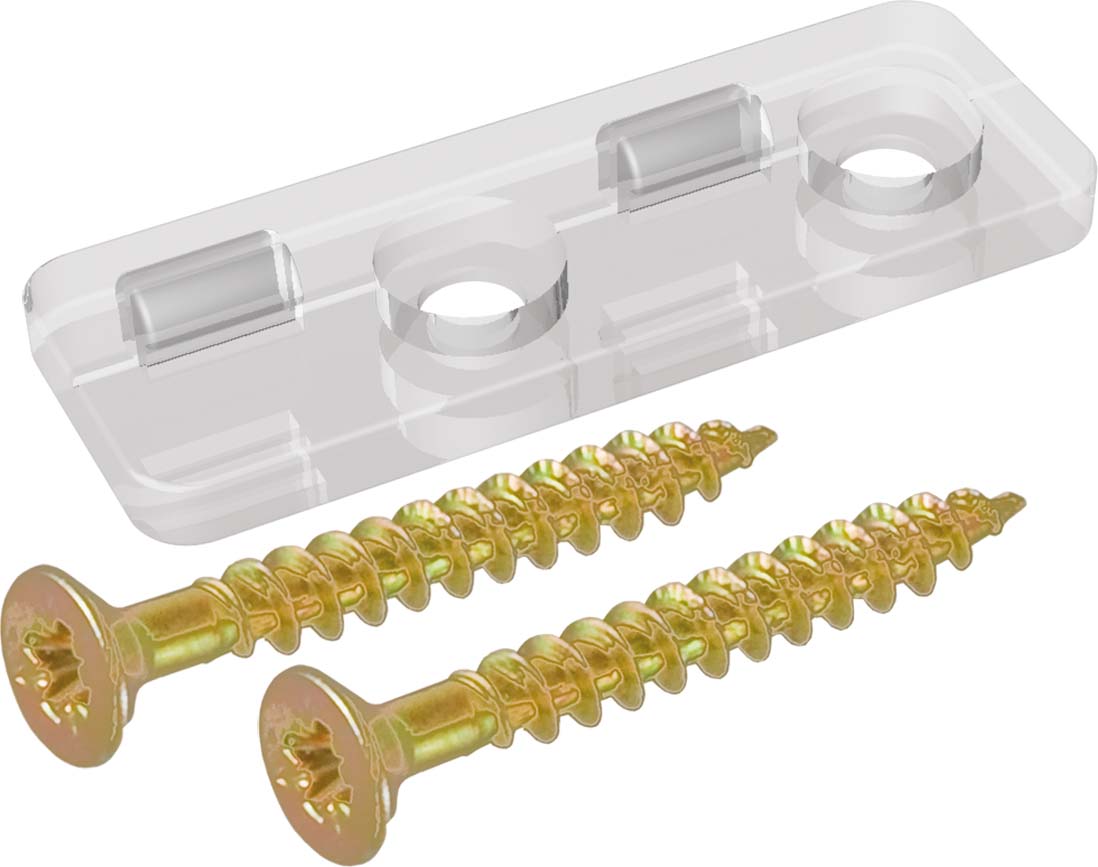 EVN Lichttechnik AP-CLIP Kunststoff-Montage-Clip 2 Clips, 4 Schrauben