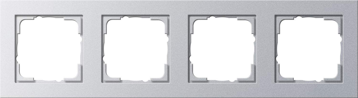 Gira 021425 Abdeckrahmen 4f.alu E2