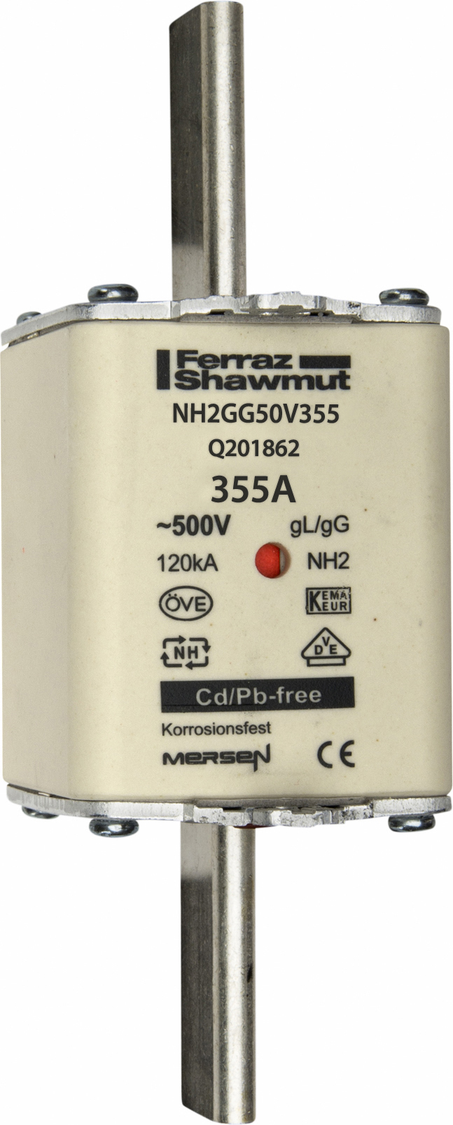 Mersen NH2GG50V355 NH-Sicherungseinsatz SF Gr.2 gG 355A/500V KM