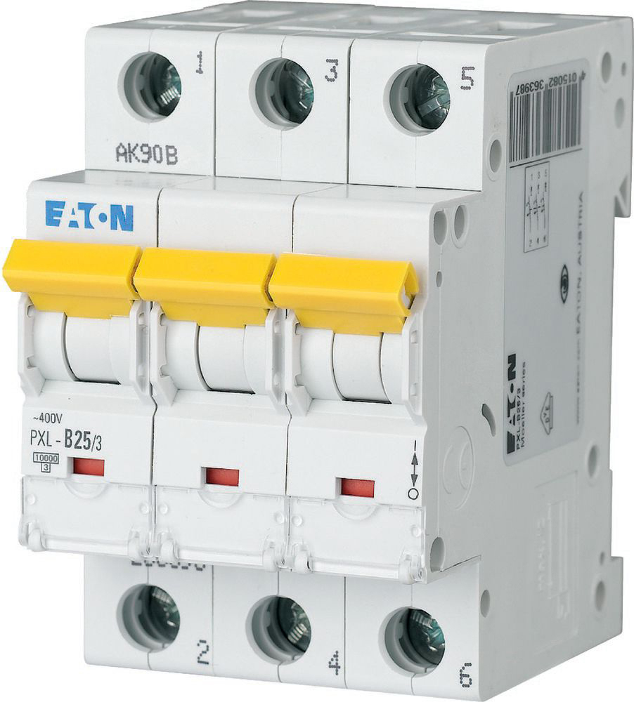 Eaton PXL-B25/3 LS-Schalter m.Beschrift. B 25A, 3p