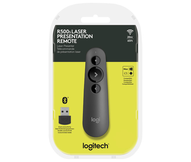 Logitech R500s Wireless Presenter BT,Laser