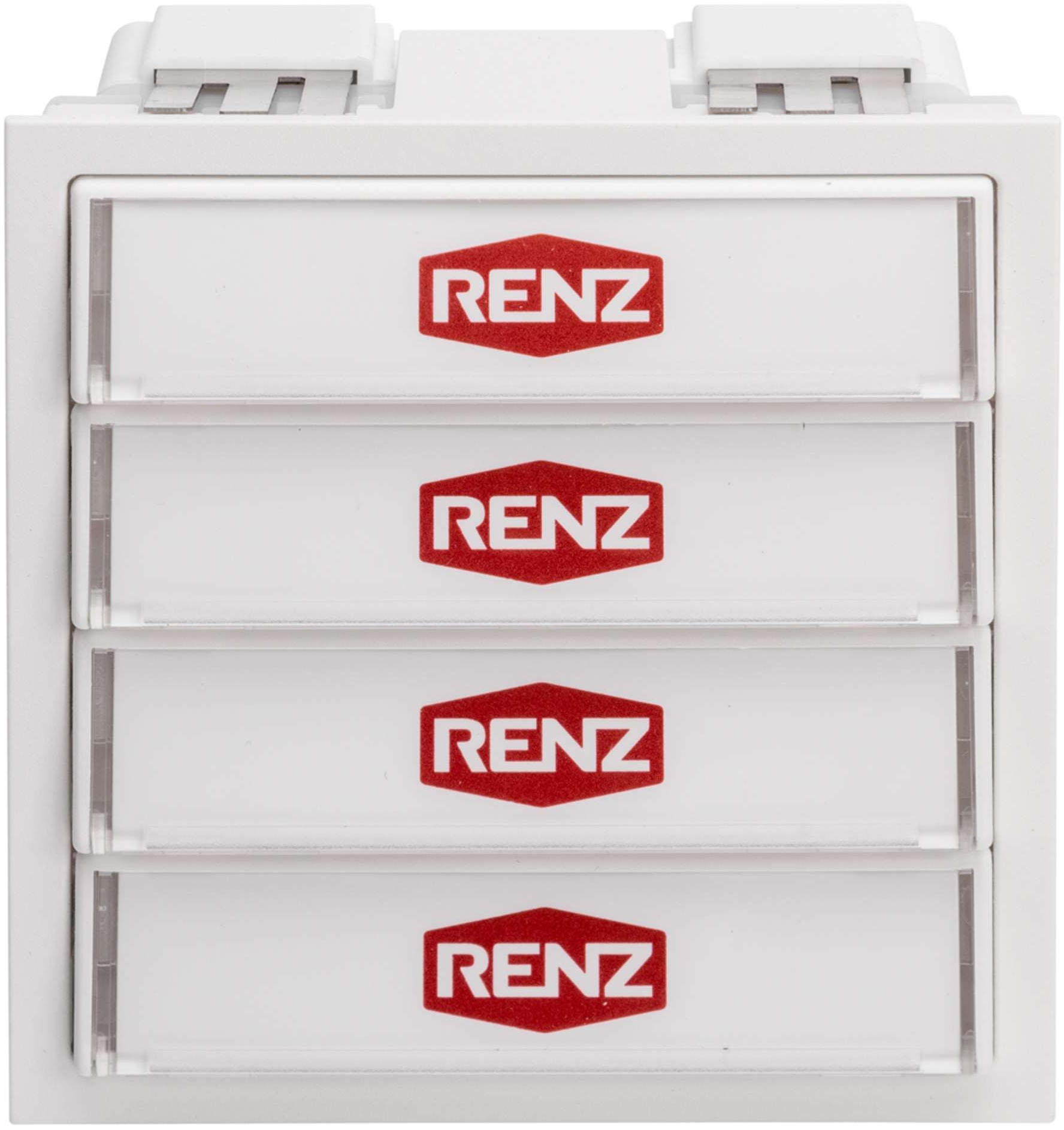 Renz Metallwaren. 97-9-85272 ws Klingelmodul mit 4 Klingeltaster