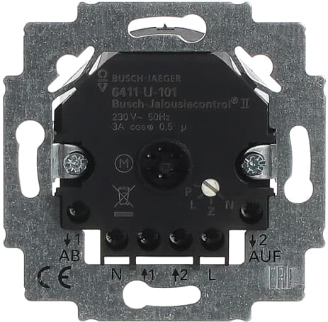 Busch-Jaeger 6411 U-101 Jalousiecontrol-Einsatz 2Schliesser 3A 690VA