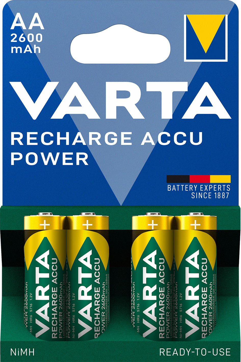 Varta Cons.Varta 5716 Bli.4 Recharge Accu Power AA 1,2V/2600mAh/NiMH