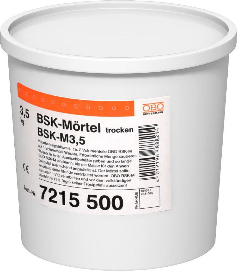 OBO Bettermann Vertr BSK-M Brandschutzkanal-Mörtel 3,5kg, grau