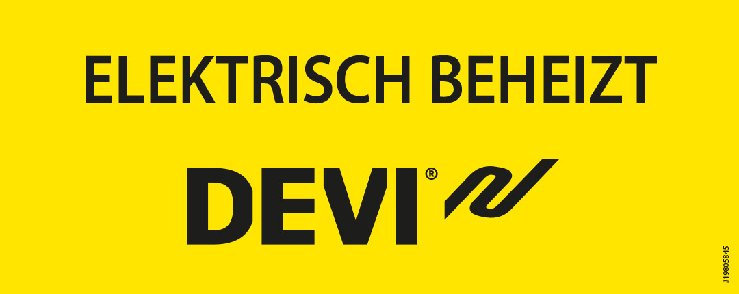 Danfoss 19-805845 Kennzeichnungsaufkleber -Elektrisch beheizt-