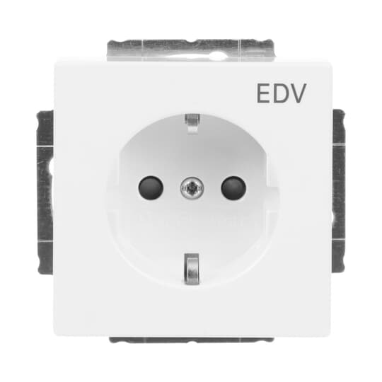 Busch-Jaeger 20 EUCKS/DV-84 Schuko-Steckdose dav/sws mit Aufdruck EDV