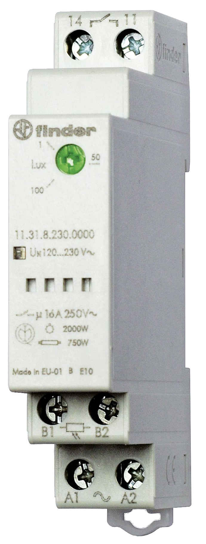 Finder 11.31.0.024.0000 Dämmerungsschalter 1-100Lux 16A 250VAC