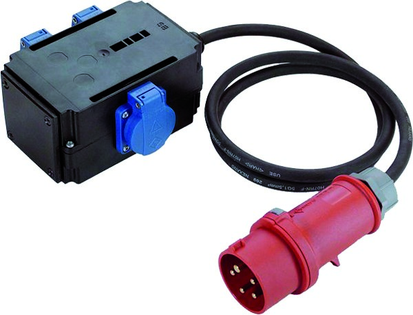 Bachmann 349.027 CEE-Adapter 1xSt.16A 3xSchutz.