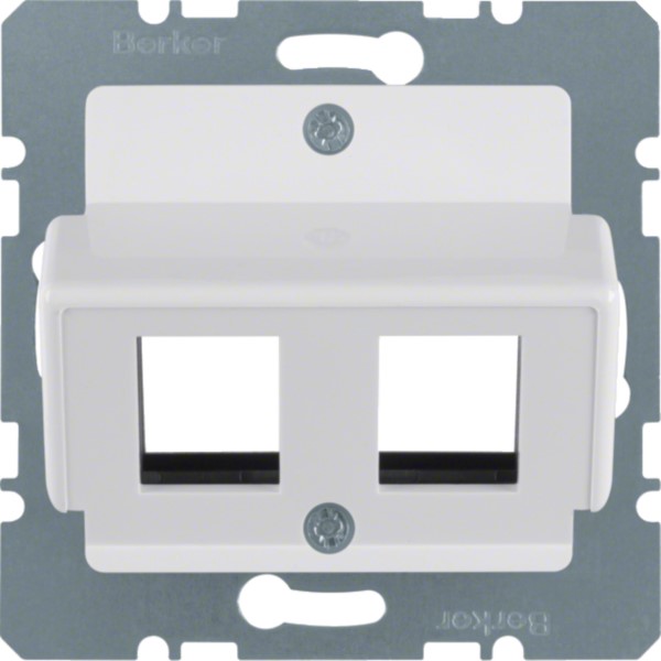 Berker 146409 Zentralplatte pws f.Krone Modular-Jack