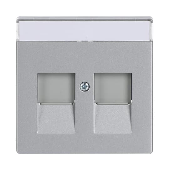 Busch-Jaeger 1800-83 Zentralscheibe alusi Mod.Jack,2Ö,Beschri.