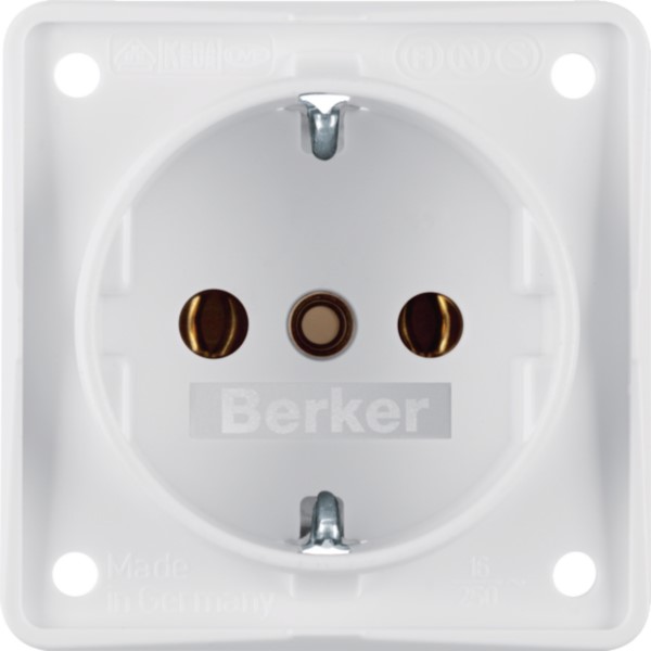 Berker 941852502 Schuko-Steckd.pws m.Schraubklemmen