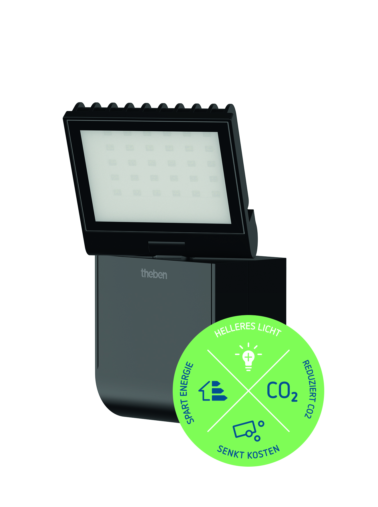 Theben theLeda S8-100L BK LED-Strahler 8 Watt, sw