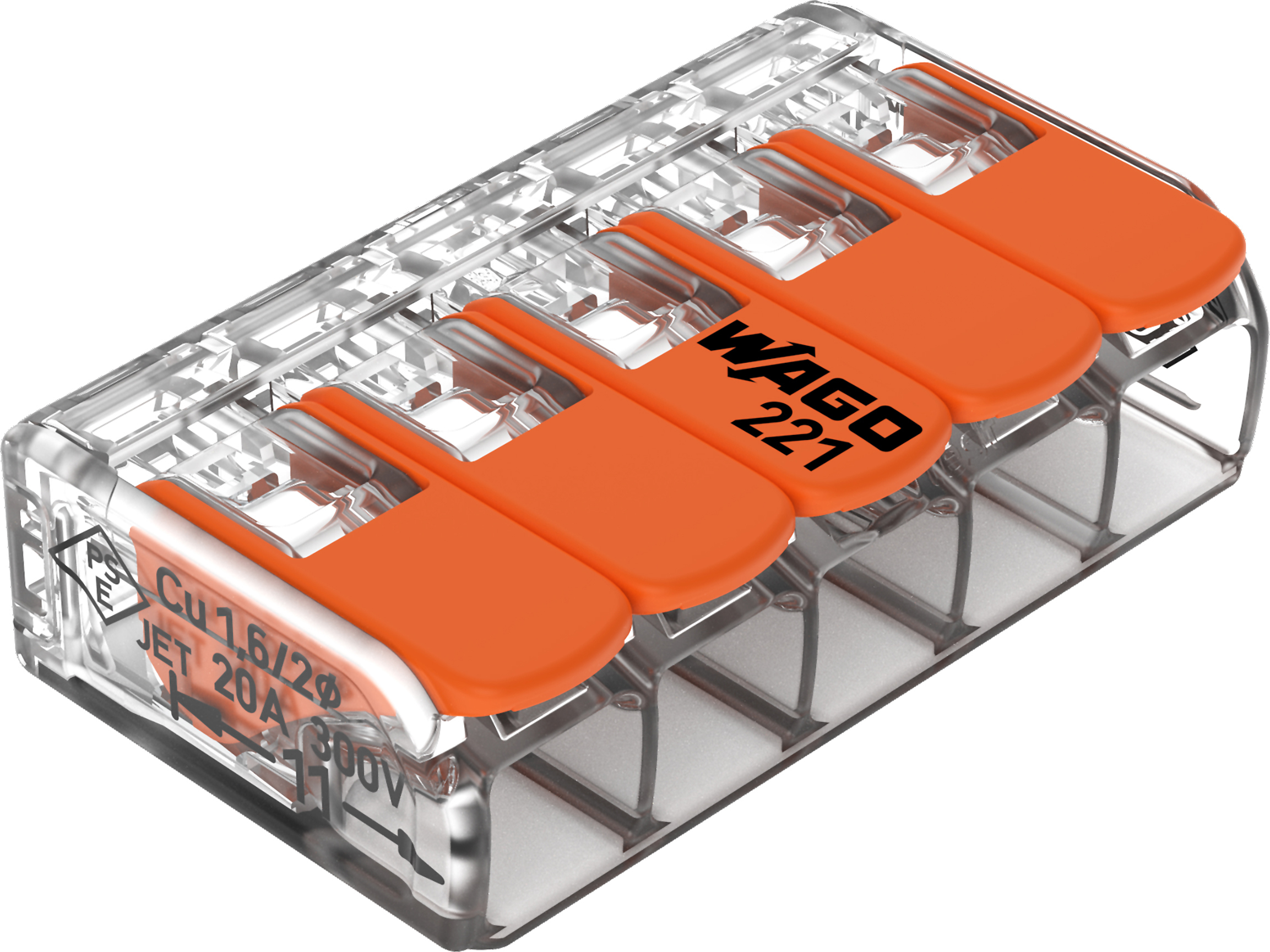 WAGO GmbH & Co. KG 221-415 Compact-Verbindungsklemme 5-Leiter bis 4qmm